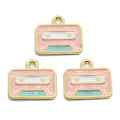 Enamel Pendants Envelope Tape Charms Alloy Keychain Car Key Ring Art Metallic Necklace Bracelet Jewelry Making