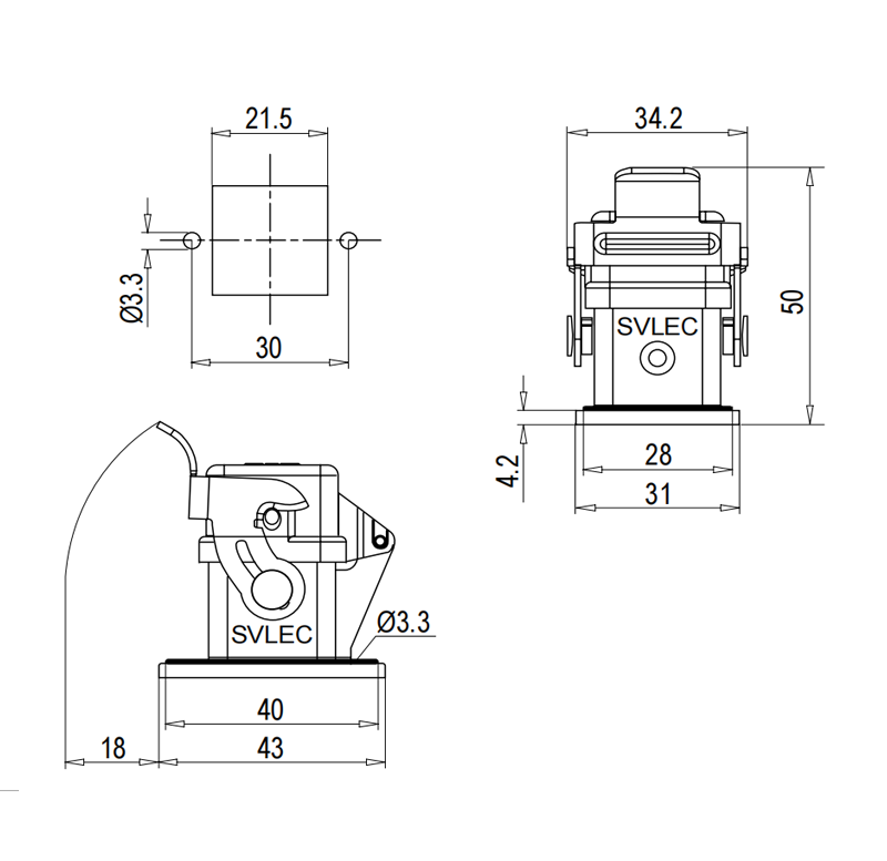 Bulkhead Mounting Bottom Entry Hoods