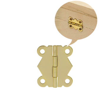 Dark Brown Mini Brass Hinges for Jewelry and Cigar Boxes