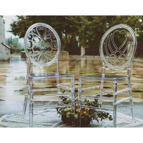 Hot Selling Clear Plastic Back Wedding Dining Chair