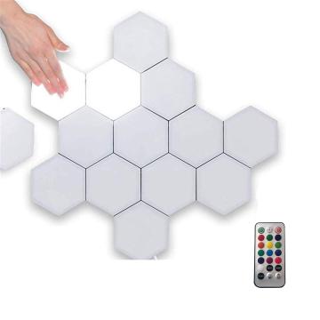 Creative Hexagonal LED Night Light: Remote Control, Touch Sensitive, USB Powered