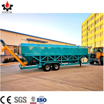 Movable Bulk Cement Silo Truck for Concrete Batching - Mini Cement Silo with Tires