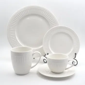 New Bone dinnerware restaurant,Chinese restaurant dinnerware, New design Embossed dinner set
