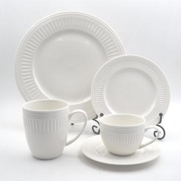 New Bone dinnerware restaurant,Chinese restaurant dinnerware, New design Embossed dinner set