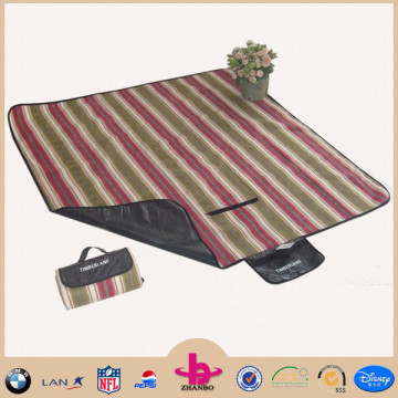 100% polyester custom design waterproof backing portable picnic rug
