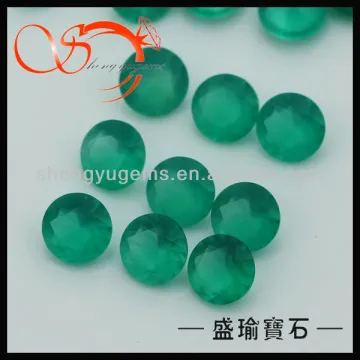 4mm round cut jadeite green agate stone(AGRD0001-4mm)