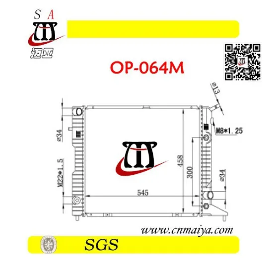 1300094 aluminum auto radiator
