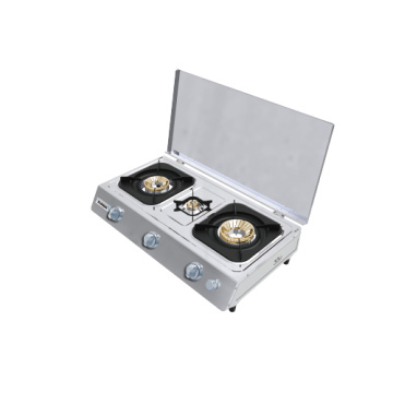 Teflon Coated Surface 3 Burner Gas Stove