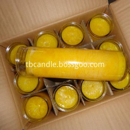 yellow votive glass candles 