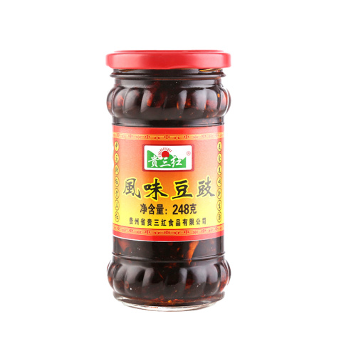 Healthy Vegetarian Black Bean Hot Sauce Flavor fermented black beans Hot oil pepper Manufactory