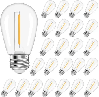 Replaceable String Light Bulbs 220V 2700K S14 1W Plastic - Ready to Ship