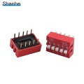 Dip Switch 1 2 3 4 5 6 7 8 10 12 Way 2.54mm Toggle Switch Red Snap Switches