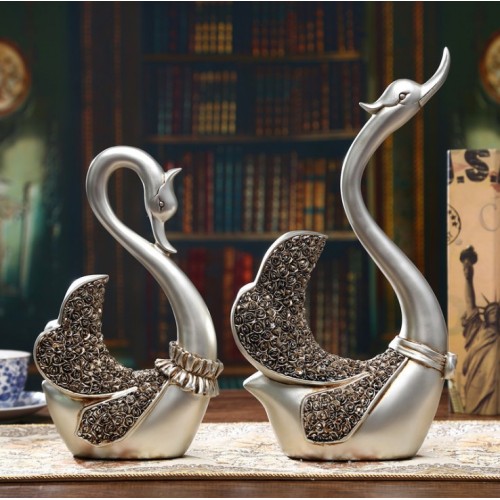 Waterproof Coating Storage Decorative Swan Statues Home Factory