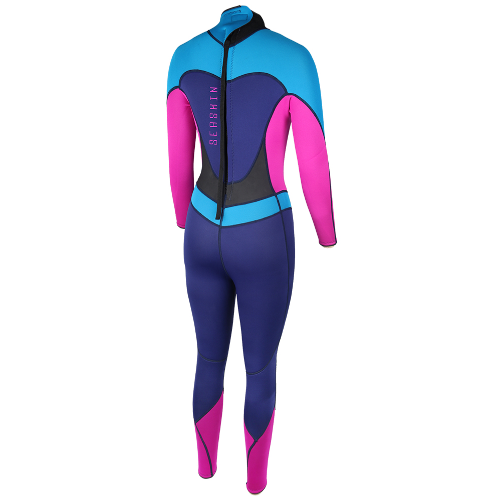 Seaskin 3 / 2mm Pürüzsüz Cilt Geri Zip Sıcak Wetsuit