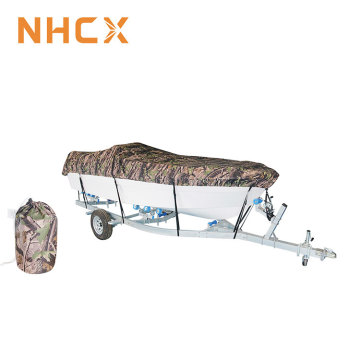 NHCX Universal Trailerable Boat Cover - Jungle Wood Camo Style
