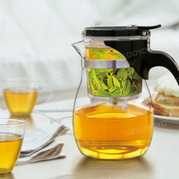 Top quality Samadoyo 600ml heat-resistant glass teapot with infuser
