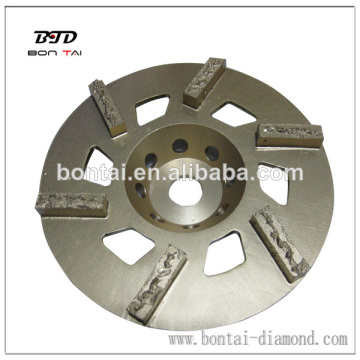 Split segment PCD cup wheel constant sharp PCD edge for effective coating removal