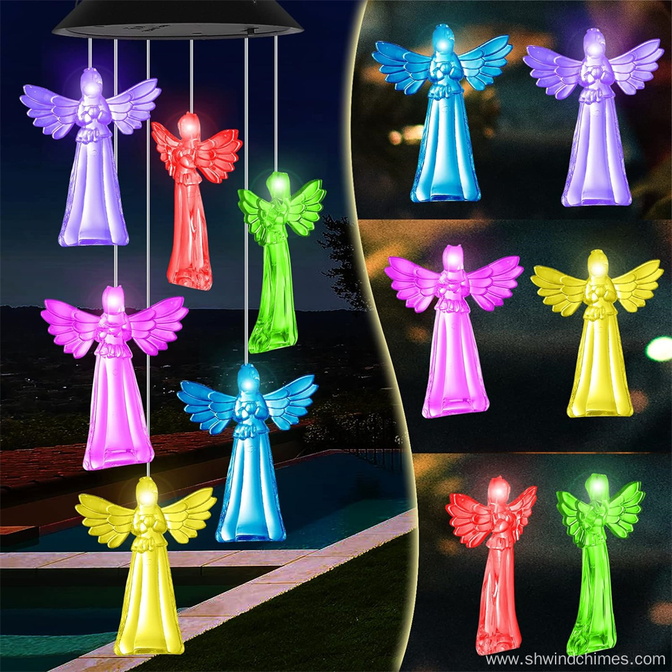 Solar-Powered Angel Wind Chimes – Perfect Gift for Mom and Grandma