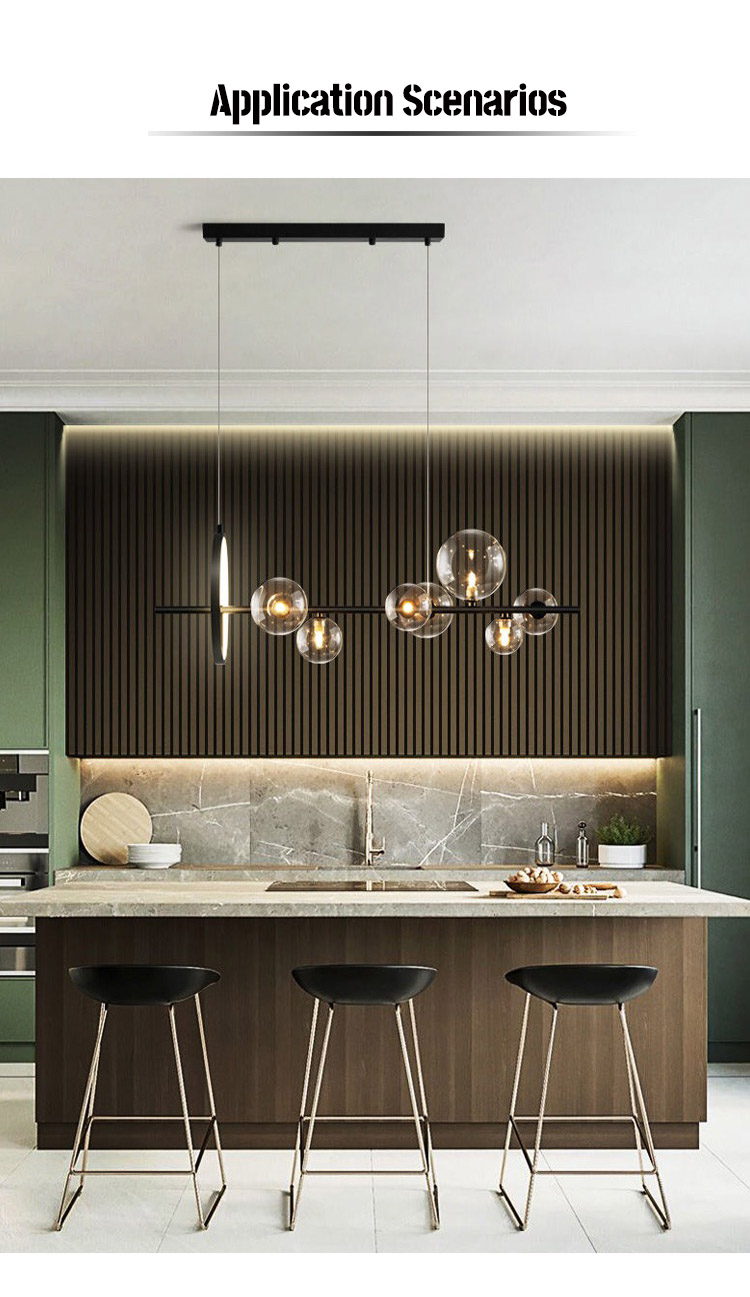 The pendant lamp is designed to hang over your dining table, providing ample light for family meals or dinner parties.