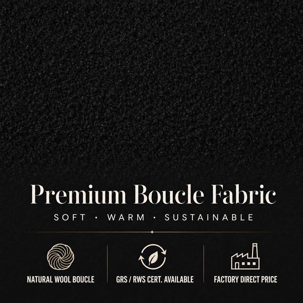 wool boucle knit fabric