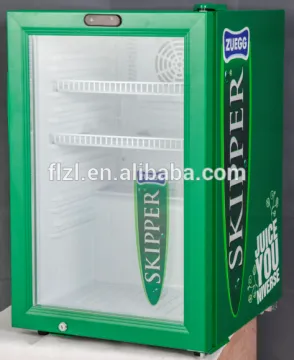 Beer cooler or wine fridge for drinks with glass door or solid door