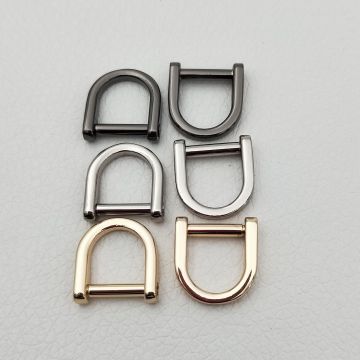 Removable Screw Colors Handbag Metal D-Ring Buckle Slide Metal D Buckles for Bags