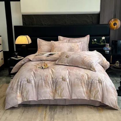 Durable Cotton Bedding Set with Smooth Texture - Four Piece Set