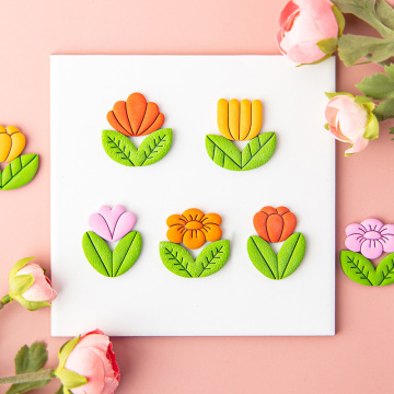 Itodiy Fiori creativi Orecchini in ceramica morbida stampo