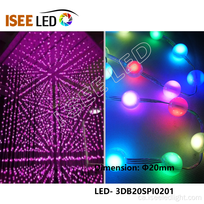 Control de color de la cadena de boles LED de cristall