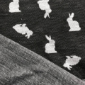 Tavşan tasarımı jakarlı yün örgü kumaş
