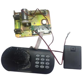 Teclado digital com display LED motorizado e bloqueio seguro para hotel