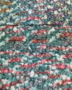 Knitted 100% polyester boucle fleece printing fabric