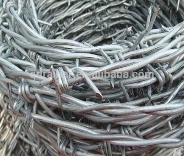 dia 2.3mm 14#*14# hot dip Galvanized Barbed Wire