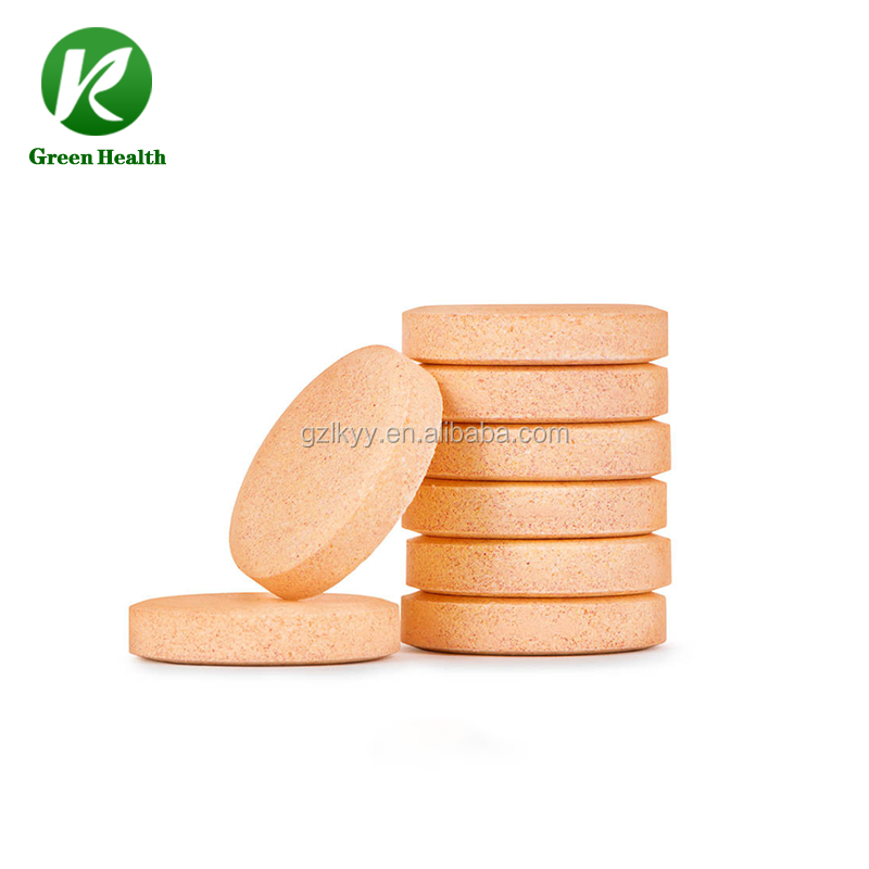 OEM ODM Multivitamin High Protein Orange Flavour Immune Support Vitamin B Effervescent Tablets