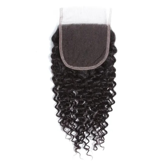 Virgin Malaysian Kinky Curly Human Hair 4x4 Lace Front Closure Bleached Knots 2x6 5x5 13x4 13x6 6x6 7x7 360 Lace Frontal Closure