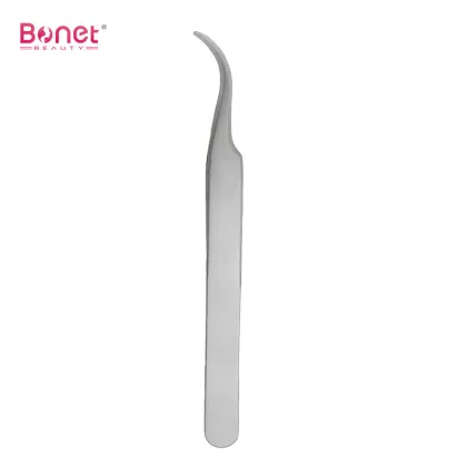 Large curved face treatment eyebrow tweezer