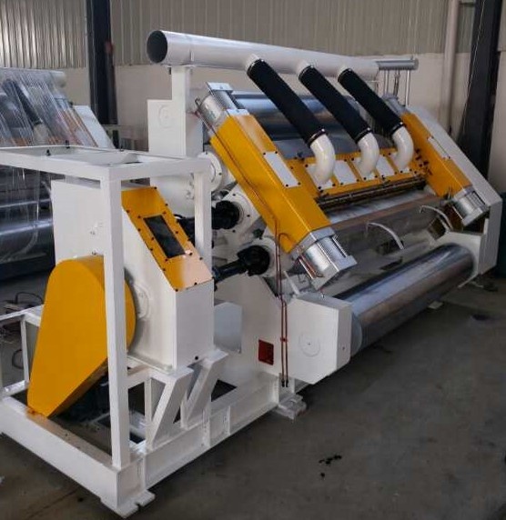 Corrugated cardboard single facer making machine
