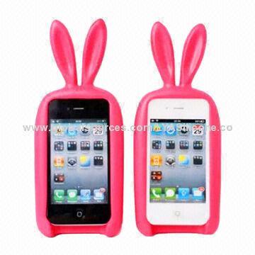 2014 New Arrival Animal-shaped Silicone Protective Covers for iPhone 4S/5, OEM Orders Welcomed