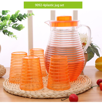 Round Shape Plastic Kettle with 4 Cups