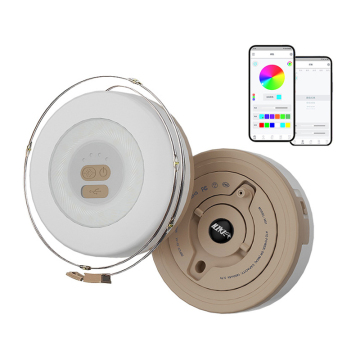 BTG RGB LED Camping Light พร้อมการควบคุมแอพ - โคมไฟบรรยากาศแบบชาร์จไฟได้