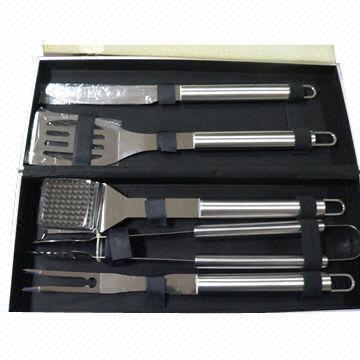 5pcs BBQ Set, Made of Stainless Steel