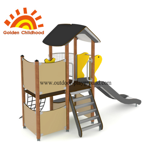Outdoor Playground Yellow Slide Set