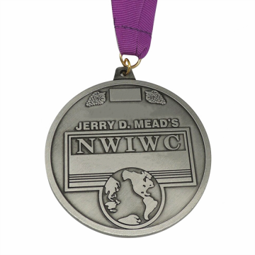 Silver running enamel commendation medal