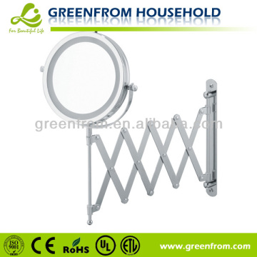 Wall-mounted double sided glass wall stick mirror