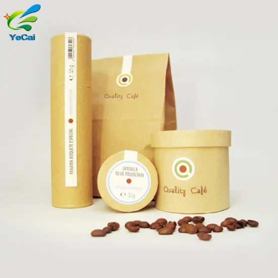 Free sample custom tea kraft paper tube , round empty coffee cans packaging tube box