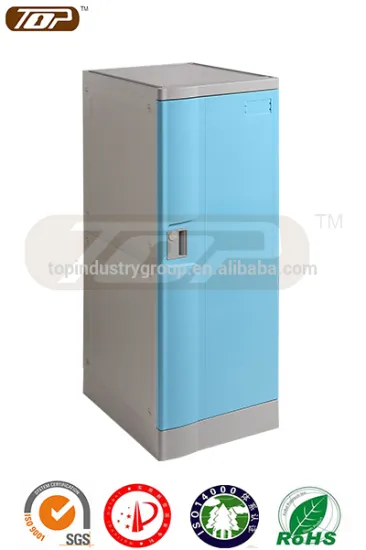 Factory direct sale plastic locker with cloth hanger and shelf