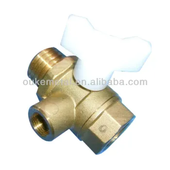 Butterfly handle 3 way socket brass ball valve