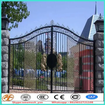 design 2.4m palisade iron main gate designs