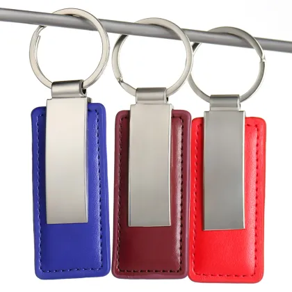 PU Leather Coin Pouch Charm Wristlet Key Chain Pendant