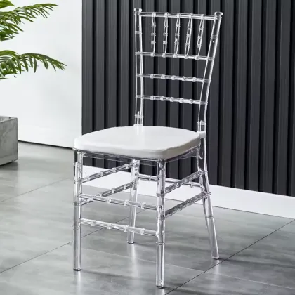 Transparent Royal Stackable Acrylic Resin Dining Chairs